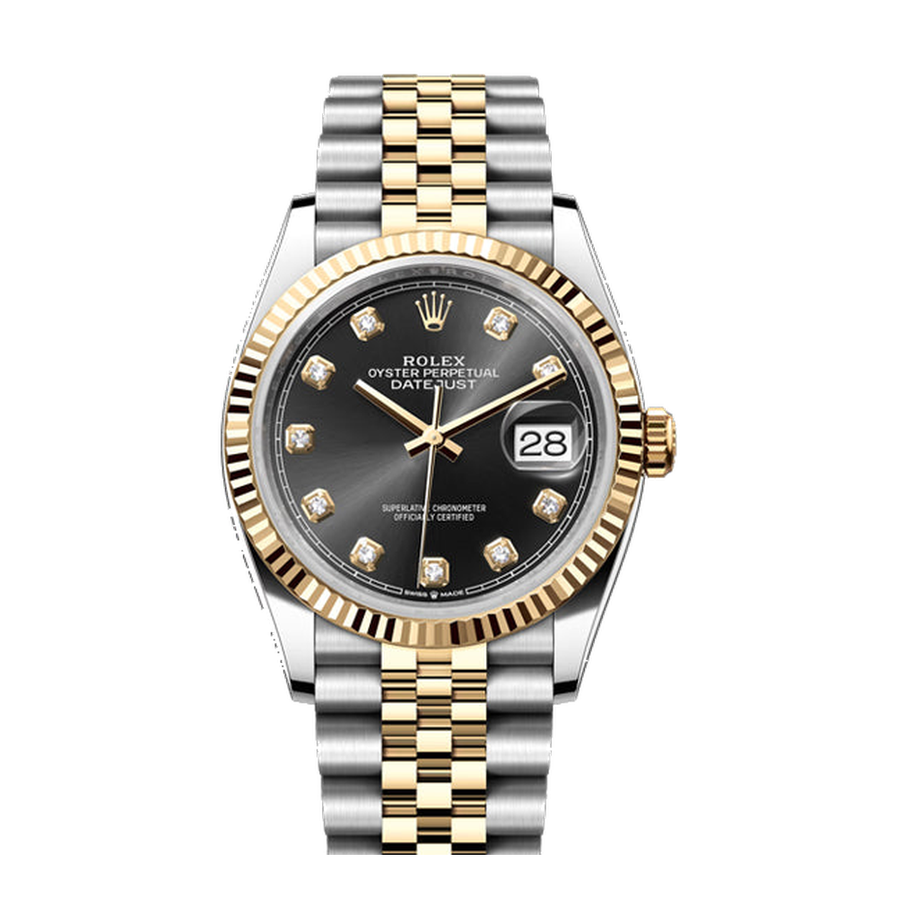 Rolex Datejust 36 Black Dial Straps