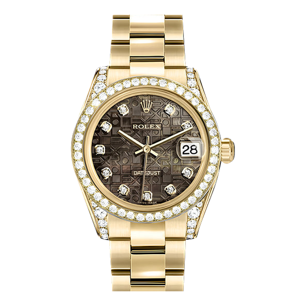 Rolex Datejust 31 Yellow Gold Diamond / Oyster / Black MOP Computer