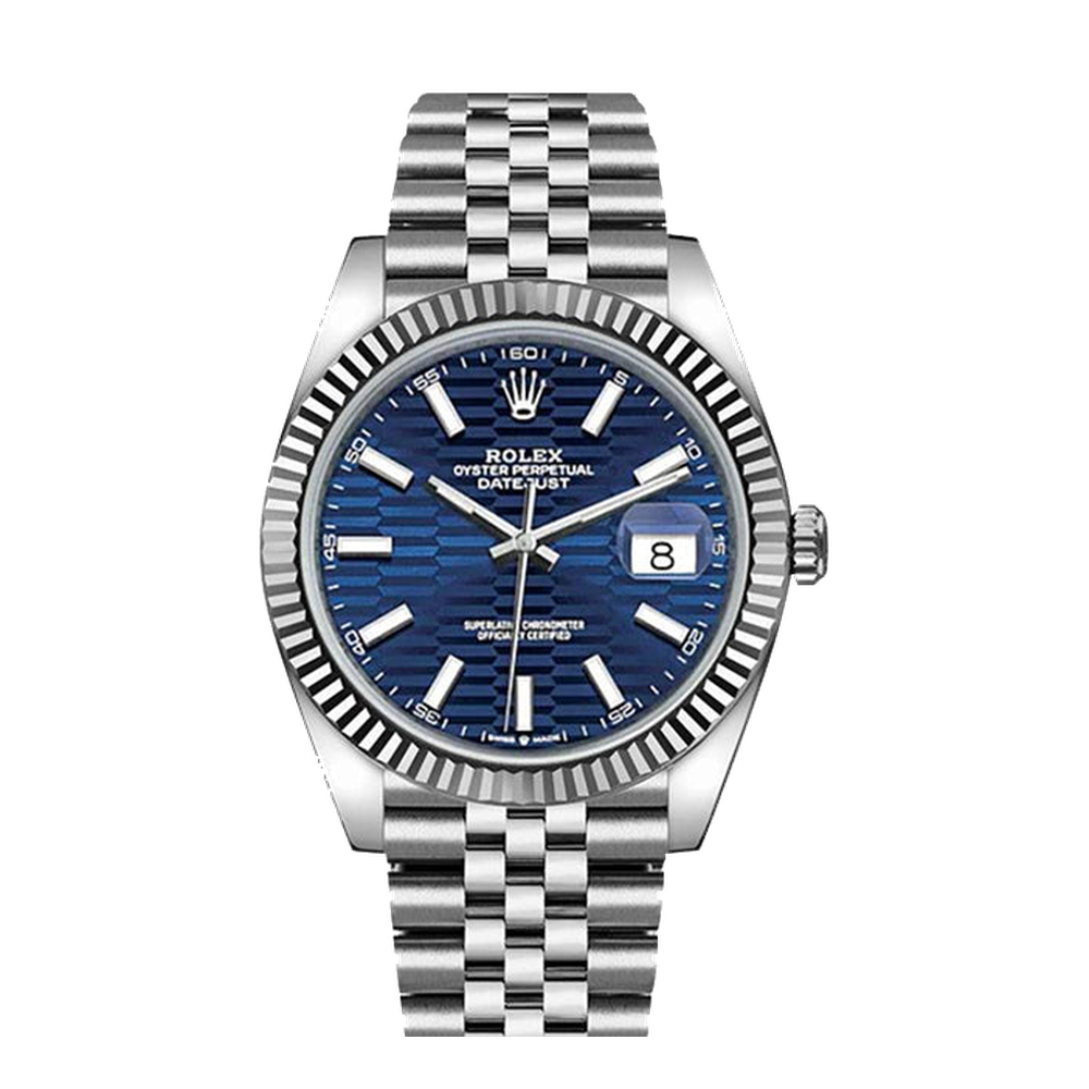 Rolex Datejust 41 Stainless Steel - Fluted / Blue - Fluted / Jubilee Blue / Navy Dial Straps