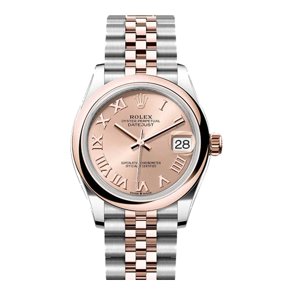 Rolex Datejust 31 Stainless Steel/ Rose Gold / Domed / Rose - Roman / Jubilee