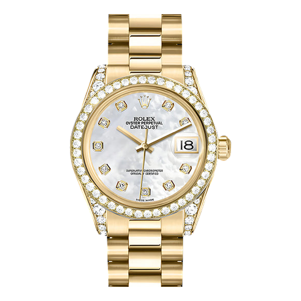 Rolex Datejust 31 Yellow Gold Diamond / President / MOP