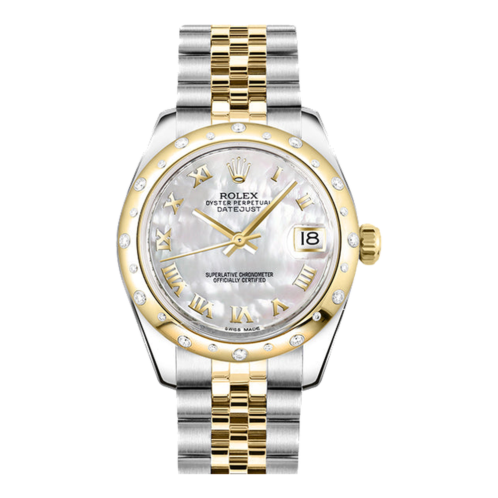 Rolex Datejust 31 Rolesor Yellow Domed Diamond / Oyster / MOP Roman