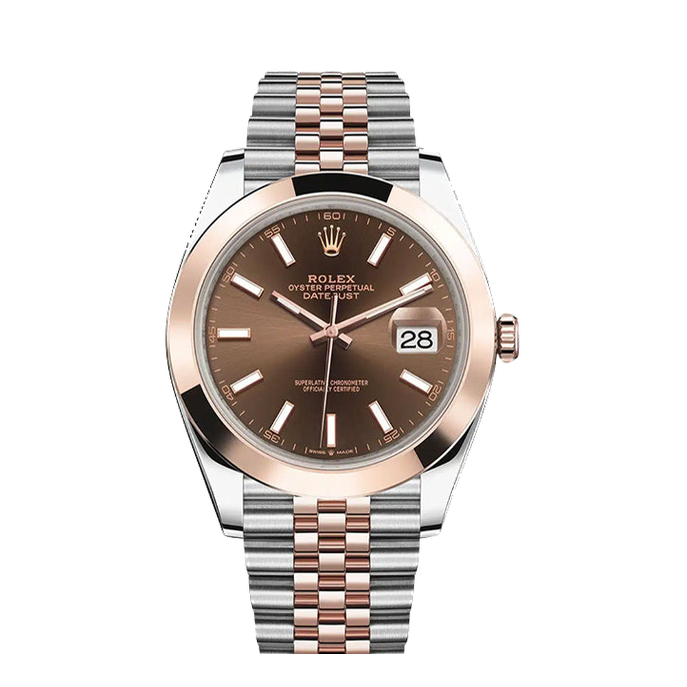 Rolex Datejust 41 Rolesor Everose Smooth / Jubilee / Chocolate