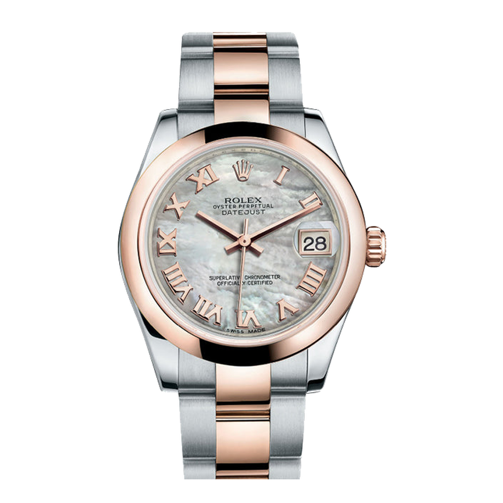 Rolex Datejust 31 Rolesor Everose Domed / Oyster / MOP Roman