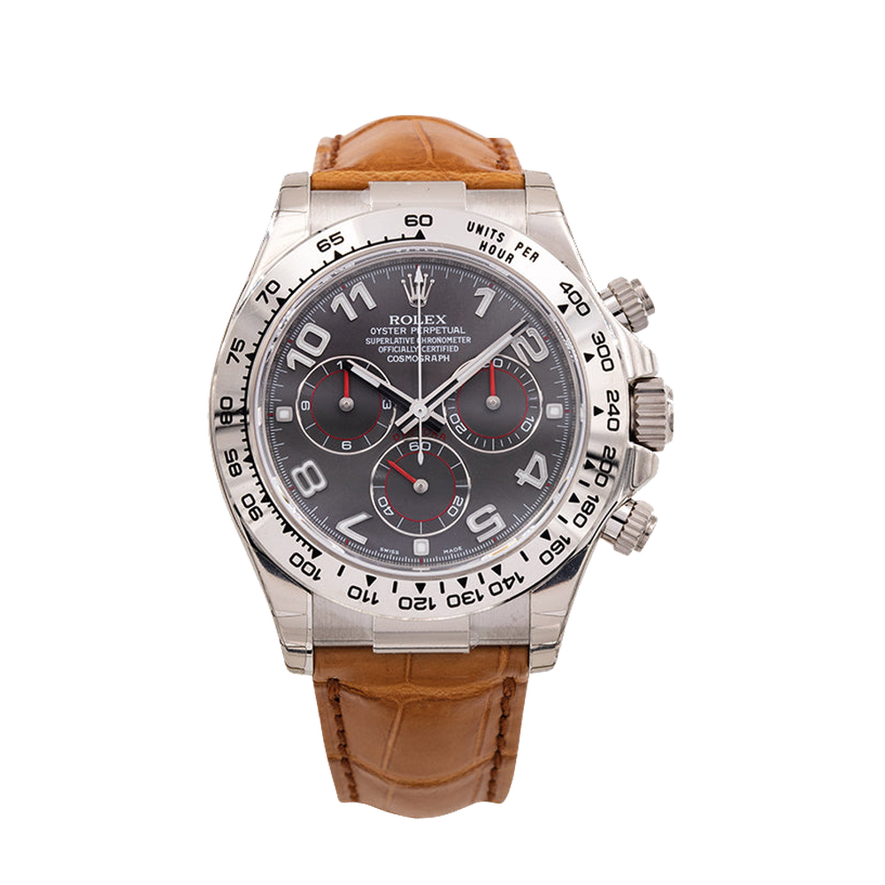 Rolex Cosmograph Daytona White Gold / Grey / Strap Grey Dial Straps