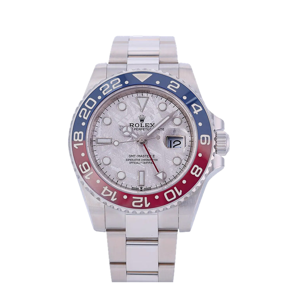 Rolex GMT-Master II White Gold / BLRO / Meteorite Grey Dial Straps
