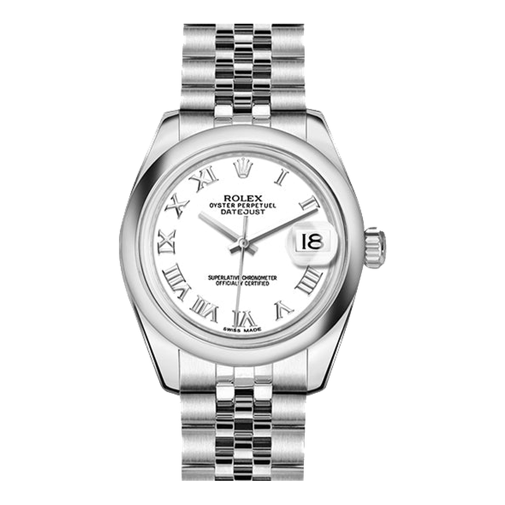 Rolex Datejust 31 Stainless Steel Domed / Oyster / White Roman
