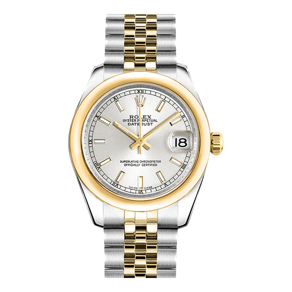 Rolex Datejust 31 Rolesor Yellow Domed / Jubilee / Silver
