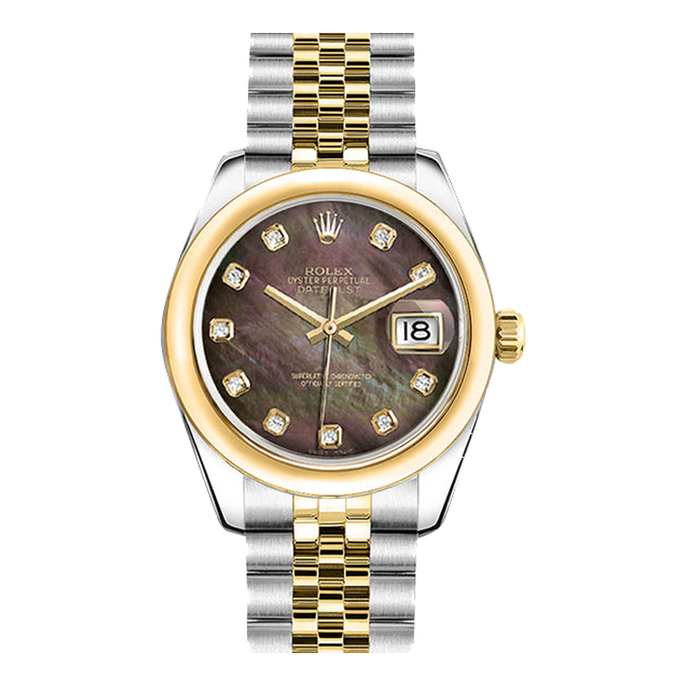 Rolex Datejust 31 Rolesor Yellow Domed / Oyster / Black MOP