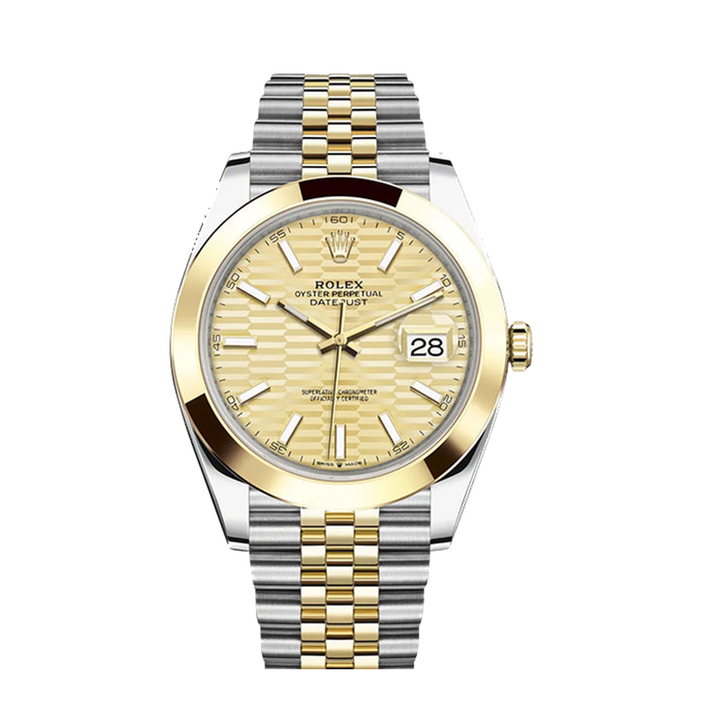 Rolex Datejust 41 Rolesor Yellow - Smooth / Jubilee / Champagne - Fluted