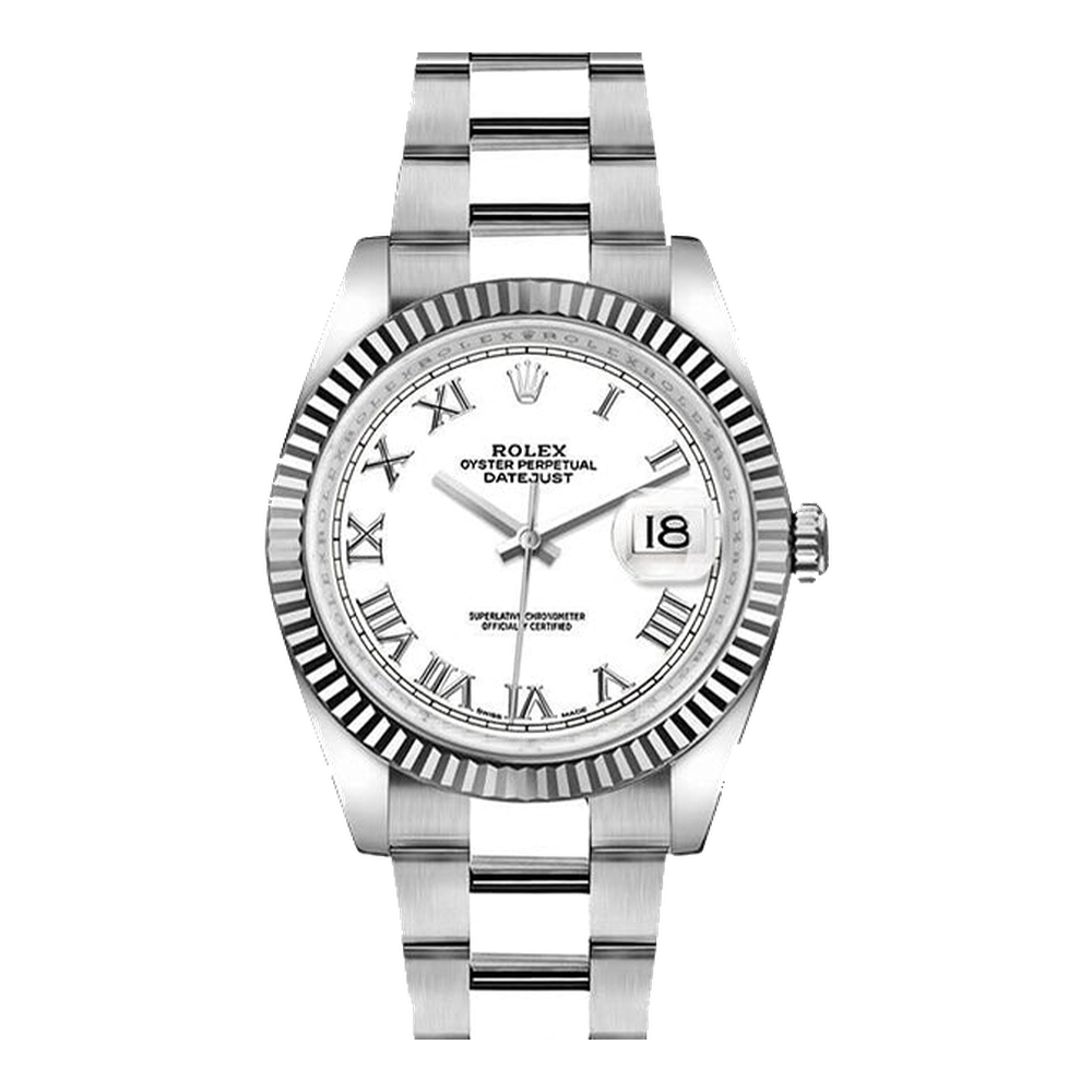 Rolex Datejust 36 Stainless Steel Fluted / Oyster / White Roman