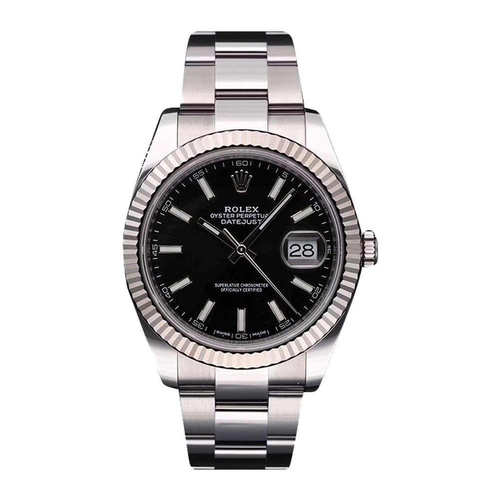 Rolex Datejust 31 Stainless Steel Fluted / Oyster / Black