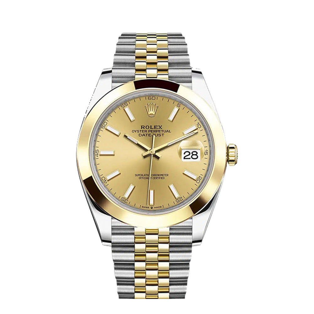 Rolex Datejust 41 Rolesor Yellow Smooth / Jubilee / Champagne Yellow Dial Straps